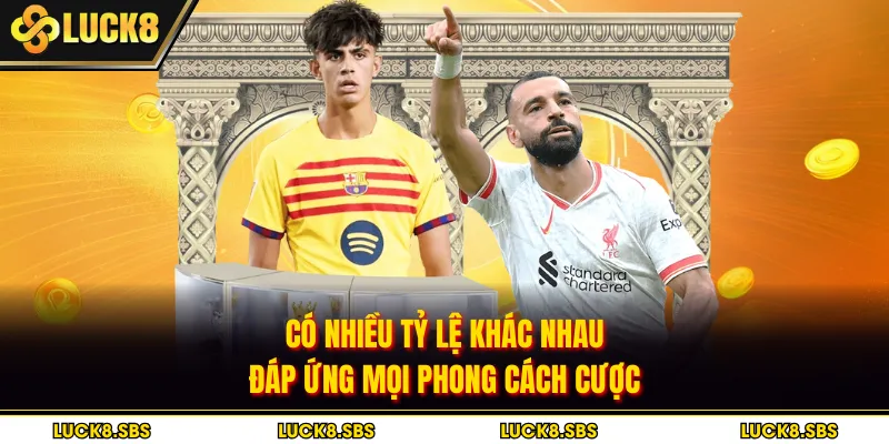 Có nhiều tỷ lệ khác nhau đáp ứng mọi phong cách cược