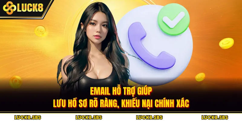Email hỗ trợ giúp lưu hồ sơ rõ ràng, khiếu nại chính xác
